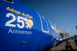 Southwest Airlines dedicates aircraft to the Adopt-A-Pilot Program that has inspired thousands of fifth-grade students with an early interest in aviation. Southwest Airlines dedicates aircraft to the Adopt-A-Pilot Program that has inspired thousands of fifth-grade students with an early interest in aviation.