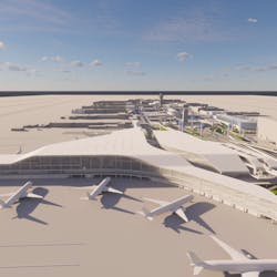 Rendering of LAX&rsquo;s Terminal 9. Courtesy Los Angeles World Airports.