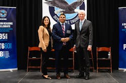 From left: Irene Makris, vice-president, Customer Service, Pratt & Whitney Canada, Stephen Santellana, mayor of Wichita Falls, and Leo Lane, president of the Wichita Falls Economic Development Corporation. From left: Irene Makris, vice-president, Customer Service, Pratt & Whitney Canada, Stephen Santellana, mayor of Wichita Falls, and Leo Lane, president of the Wichita Falls Economic Development Corporation.