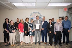 Bobby Walston, joined by Division of Aviation staff, was honored with the Order of the Long Leaf Pine Award during the April N.C. Board of Transportation meeting.