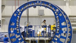 Workers at the 787 plant in North Charleston, S.C., fabricate and install airplane systems for the rear-fuselage sections of the Dreamliner.