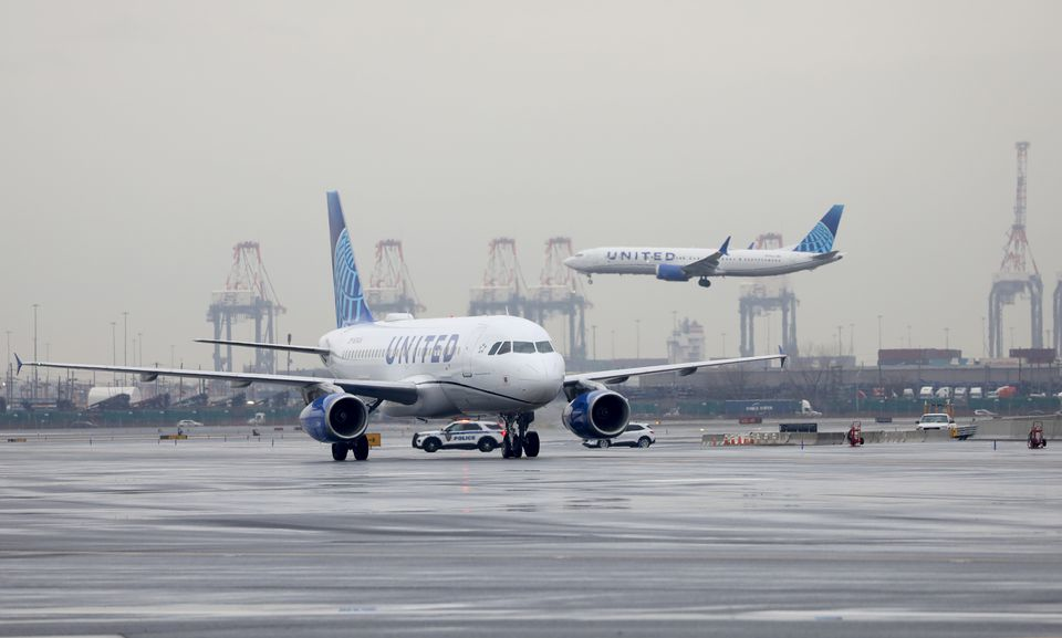 United airline planes as Newark Liberty International Airport Terminal A opens to travelers, in Elizabeth, N.J., January 12, 2023