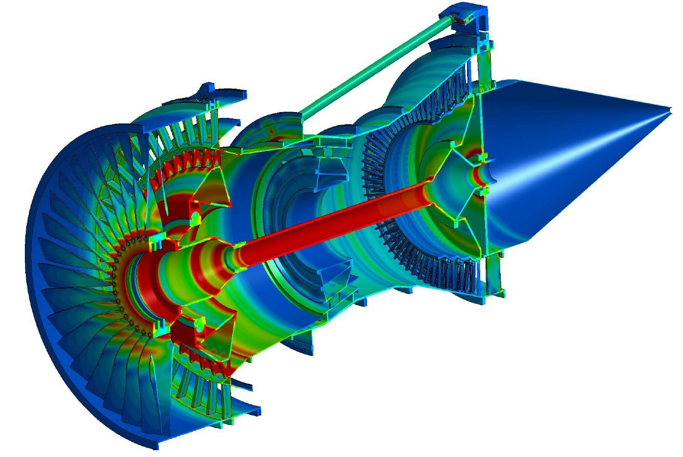 Cross-section of the Rolls-Royce representative engine model