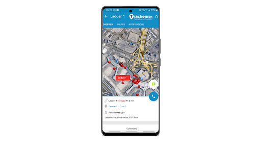 Trackem GPS mobile app interface