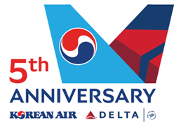 Throughout this year, Delta and Korean Air will run multiple campaigns and events to celebrate the joint venture&rsquo;s anniversary under a new fifth anniversary logo.