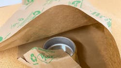 Corrosion inhibiting packaging in the form of VCI film or VCI paper allows metals to be stored or shipped in rust-free condition.