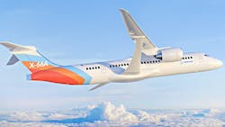 NASA and Boeing unveiled the new X-66A livery at EAA AirVenture Oshkosh. NASA and Boeing unveiled the new X-66A livery at EAA AirVenture Oshkosh.