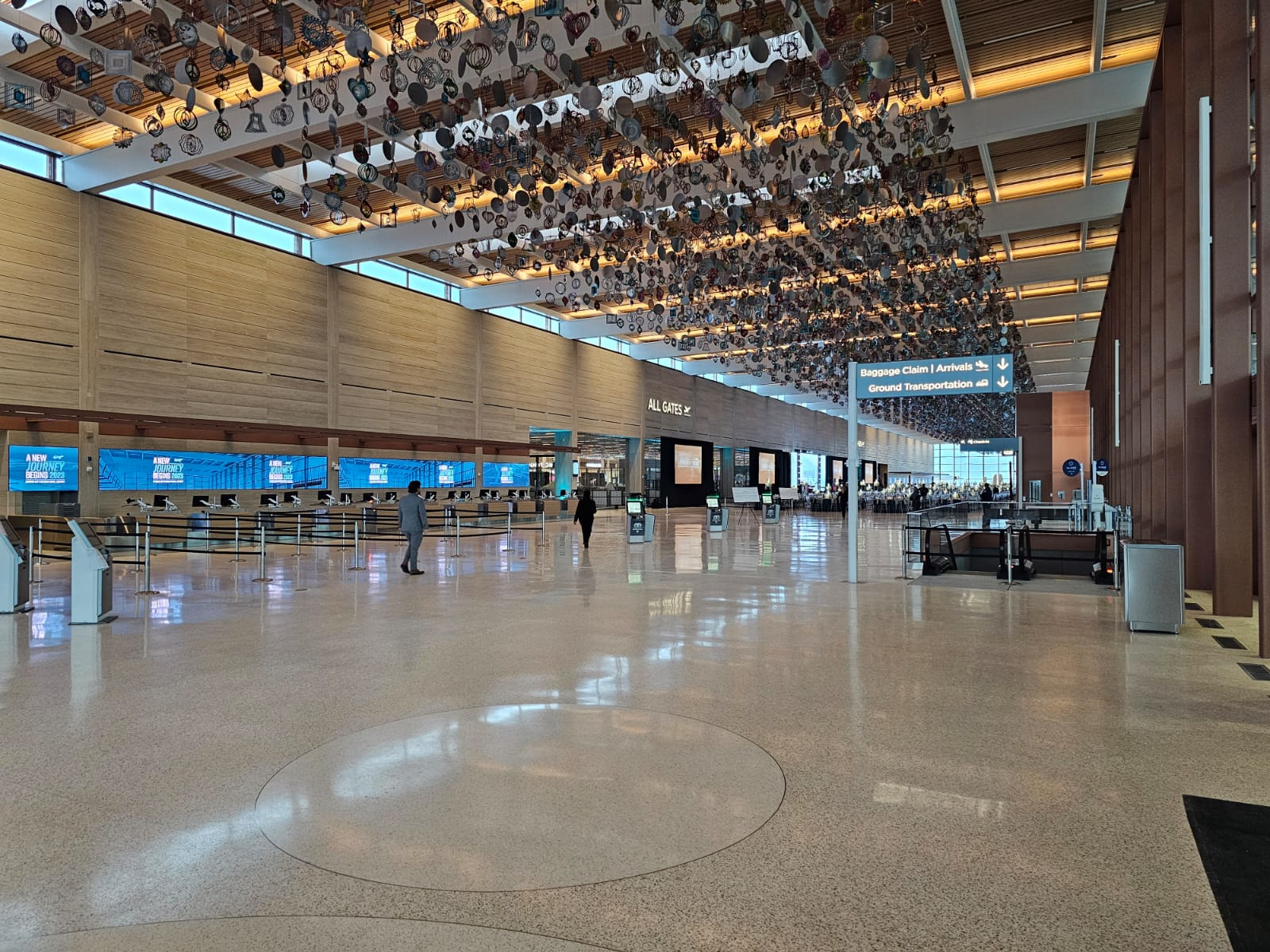 As for the advantages of a converged network for airport operations, it offers ease of maintenance and control.