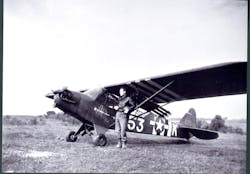 Maj. Charles Carpenter with the Piper L-4 &apos;Rosie the Rocketer&apos; during WWII