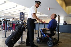 The power wheelchairs at SAV provide limited mobility passengers with more freedom to move around the terminal. The power wheelchairs at SAV provide limited mobility passengers with more freedom to move around the terminal.