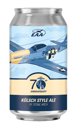 AirVenture attendees and residents of the Fox Valley can get a taste of EAA’s 70th anniversary as the organization partners with Stone Arch Brew Pub of Appleton, Wisconsin to produce a special commemorative beer. AirVenture attendees and residents of the Fox Valley can get a taste of EAA’s 70th anniversary as the organization partners with Stone Arch Brew Pub of Appleton, Wisconsin to produce a special commemorative beer.