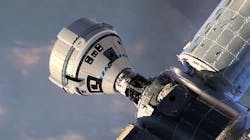 This rendering shows the Boeing CST-100 Starliner docked to the International Space Station. This rendering shows the Boeing CST-100 Starliner docked to the International Space Station.