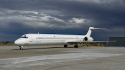 The MD-90 that will become the X-66A pictured at Boeing’s Palmdale site, where it will be modified to test the Transonic Truss-Braced Wing configuration as part of NASA’s Sustainable Flight Demonstrator project. The MD-90 that will become the X-66A pictured at Boeing’s Palmdale site, where it will be modified to test the Transonic Truss-Braced Wing configuration as part of NASA’s Sustainable Flight Demonstrator project.