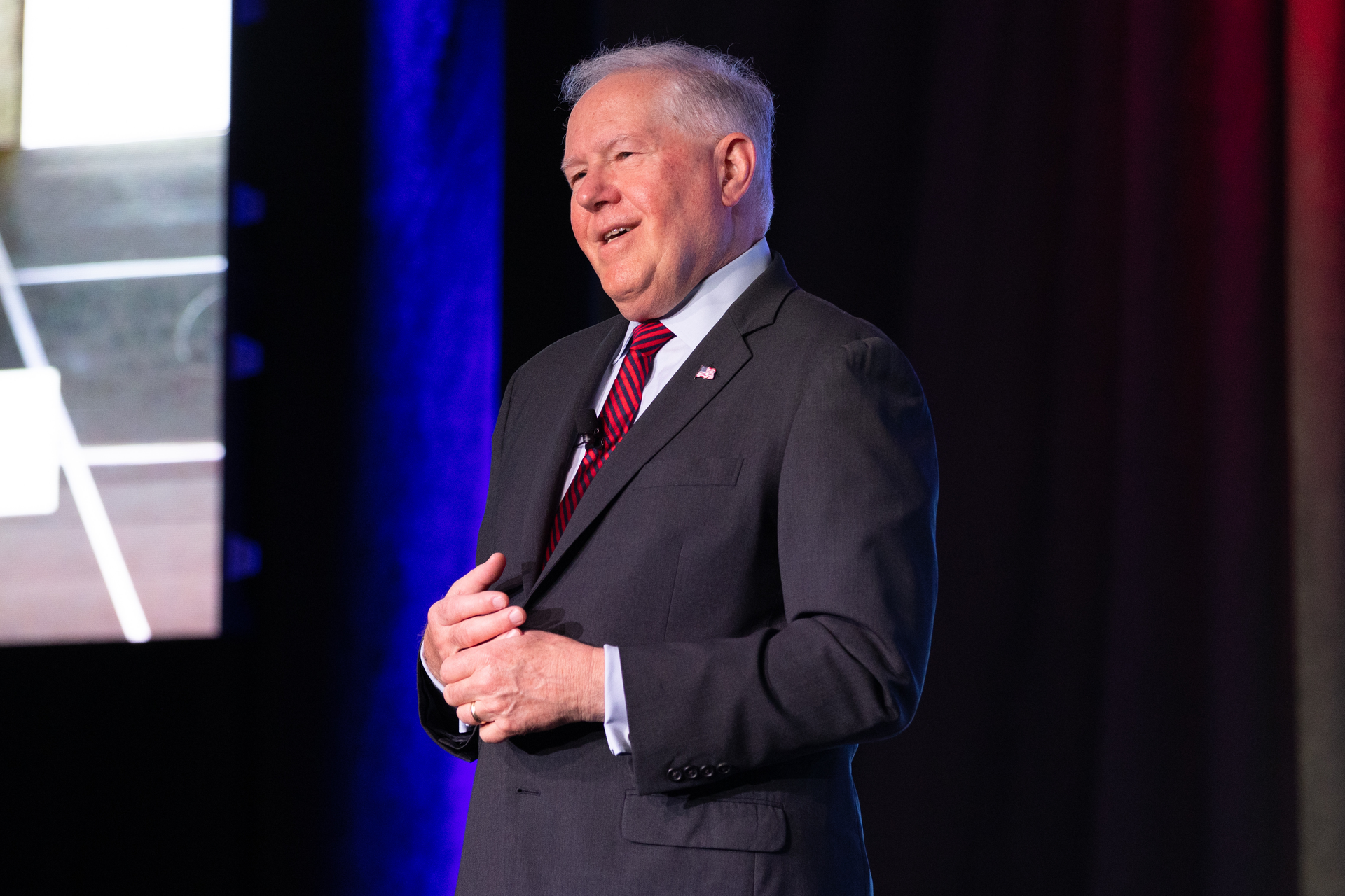 Secretary of the Air Force Frank Kendall speaks during the Tinker and the Primes Conference in Midwest City, Okla., Aug. 9, 2023. Kendall spoke about competition from China and his Seven Operational Imperatives to being operationally successful when projecting power.