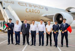 Etihad Cargo Inaugural Ehu Flight 02