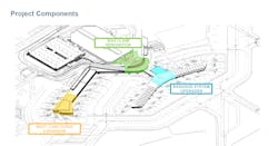 Rendering for the seven additional gates and baggage system upgrades at William P. Hobby Airport.