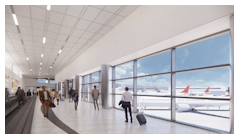 Architectural rendering of Concourse D extension at Nashville International Airport.