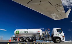 Air BP&apos;s all-electric refueller at Brisbane Airport