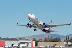 Avelo Airlines takes off from Hollywood Burbank Airport (BUR), Avelo’s first base. The low-fare airline, which launched April 2021, now flies to 43 destinations across the U.S.