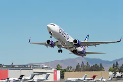 Avelo Airlines takes off from Hollywood Burbank Airport (BUR), Avelo’s first base. The low-fare airline, which launched April 2021, now flies to 43 destinations across the U.S.