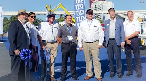 Present at the International GSE Expo ribbon cutting were Endeavor Business Media representatives along with IAEMA board members. Bill Baumann, Endeavor Business Media Aviation Group publisher, delivered opening remarks with IAEMA Board Chair Jennifer Matasy cutting the ribbon.