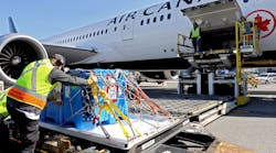 Schoona arrived at Air Canada Cargo’s Vancouver facility in a special crate three hours before her flight, and was kept in a warm environment until it was time for her to be loaded onto the aircraft. Her flight to Toronto was on a Boeing 787 Dreamliner and the cargo hold’s temperature was controlled to keep her comfortable during the four-hour journey onboard. Schoona arrived at Air Canada Cargo’s Vancouver facility in a special crate three hours before her flight, and was kept in a warm environment until it was time for her to be loaded onto the aircraft. Her flight to Toronto was on a Boeing 787 Dreamliner and the cargo hold’s temperature was controlled to keep her comfortable during the four-hour journey onboard.