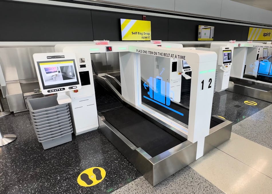 Spirit baggage check cheap in time