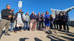 Transport Workers Union International President John Samuelsen and TWU-represented aircraft maintenance technicians (AMTs) joined Reps. Nicole Malliotakis (R-NY), Anthony D’Esposito (R-NY), Nicholas LaLota (R-NY), and Marc Molinaro (R-NY) at New York’s JFK Airport and called on Congress to pass The Global Aircraft Maintenance Safety Improvement Act.