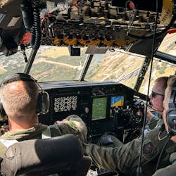 Aircrew test out a C-130H Hercules new digital displays for the first time Aug. 2, 2023, on a flight to Eglin Air Force Base, Fla. The major upgrade, called Avionics Modernization Program Increment 2, is a significant improvement to the almost 60-year-old aircraft&rsquo;s avionics and navigation systems.