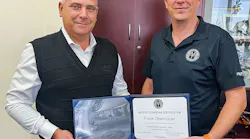 From left to right, Vince Goncalves, Regional VP Africa at ExecuJet MRO Services, and Frank Oberholzer, ExecuJet MRO Services Africa's Maintenance Supervisor for Engines