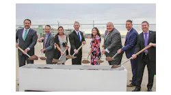 Left to Right: Erik Walsh, San Antonio City Manager; Ignacio Flores, Director of the FAA Southwest Region; Adriana Rocha Garcia, City Councilwoman, District 4; Ron Nirenberg, Mayor of San Antonio; Melissa Cabello Havrda, Councilwoman, District 6; Jesus H. Saenz, Jr., Director of Airports, San Antonio Airport System; Dwight Runkels, Hensel Phelps; Paul Bielamowicz, Hansel Phelps