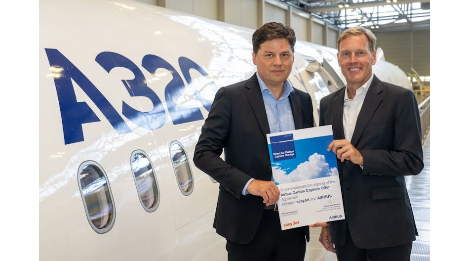 Thomas Haagensen At Easy Jet And Wouter Van Wersch At Airbus Daccs Contract Signing