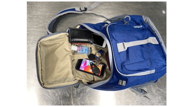 It is important to ensure that there are no prohibited items in carry-on bags.