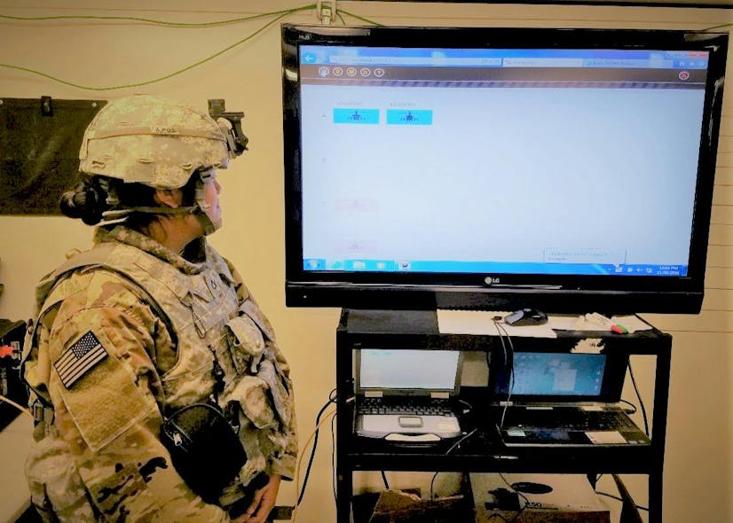A Soldier from the 101st Combat Aviation Brigade, Fort Campbell, Ky., reviews a STAMP report. Part of the Army&rsquo;s targeted modernization efforts, STAMP embraces the digital environment and provides near-real time fault information based on high-fidelity, system-generated reports.