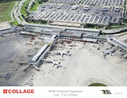 Aerial view of RSW terminal area. Aerial view of RSW terminal area.
