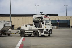 The aim of the autonomous vehicle trial at FRA was to determine whether &ndash; and under what conditions &ndash; the driverless tractor could support regular baggage and cargo operations on the apron.