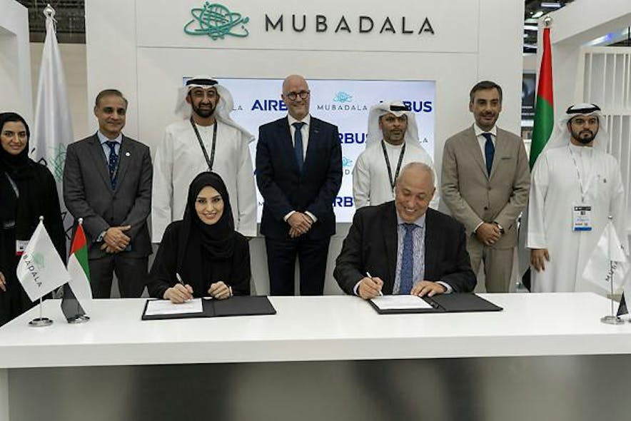 Mubadala signatory: Fatima Al Marzouqi - Mubadala, Director of Portfolio Emiratisation . Airbus signatory: Mikail Houari, Airbus President, Airbus Africa &amp; Middle East