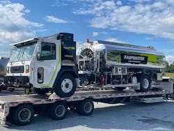 The first electric 5,000-gallon refueler from Rampmaster customer is Signature Flight Support in Vail, Colorado. The first electric 5,000-gallon refueler from Rampmaster customer is Signature Flight Support in Vail, Colorado.