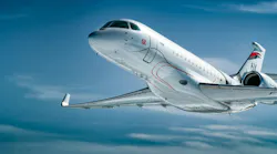 The Dassault Falcon 6X powered by Pratt & Whitney Canada PW812D engines.