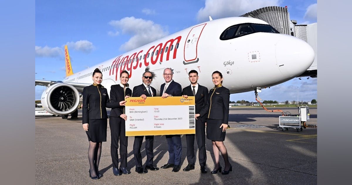 Pegasus Airlines Inaugural Flight From Birmingham Takes to the