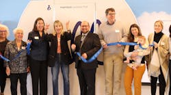 Mamava cofounders Christine Dodson and Sascha Mayer, along with Airport Director Nic Longo and Mamava staff, cut the ribbon on Mamava's new XL V6 pod. The Patrick Leahy Burlington International Airport will serve as the pilot location for the pod. Mamava cofounders Christine Dodson and Sascha Mayer, along with Airport Director Nic Longo and Mamava staff, cut the ribbon on Mamava's new XL V6 pod. The Patrick Leahy Burlington International Airport will serve as the pilot location for the pod.