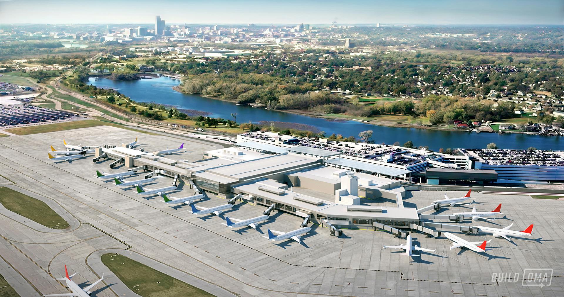 Eppley Airfield Announces 950 Million Terminal Expansion Renovation   65a809f2f6a5f4001e7f496a Eppley Exterior Airside Rendering 