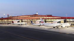 Boston Logan International Airport’s Terminal E Modernization included 320,000 square feet of new terminal and 70,000 square feet of renovated space. Boston Logan International Airport’s Terminal E Modernization included 320,000 square feet of new terminal and 70,000 square feet of renovated space.
