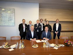 From left to right: Patrice de Hemptinne, General Counsel TCR, Erik de Harder, Director Benelux/Nordics TCR, Erik Swelheim, CFO KLM, Roeland Pompen, Director Holdings M&A KLM, Bruno Vanpoucke, Commercial Director TCR, Tom Bellekens, CEO TCR, Andrea van Sleen, KLM Legal, John de Hollander, VP Finance KLM Ground Services From left to right: Patrice de Hemptinne, General Counsel TCR, Erik de Harder, Director Benelux/Nordics TCR, Erik Swelheim, CFO KLM, Roeland Pompen, Director Holdings M&A KLM, Bruno Vanpoucke, Commercial Director TCR, Tom Bellekens, CEO TCR, Andrea van Sleen, KLM Legal, John de Hollander, VP Finance KLM Ground Services