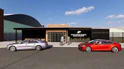 Conceptual rendering of the new Amelia Earhart Terminal at Purdue University Airport.