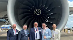 Left to right: Shannon Leahy (Trade + Investment Queensland), Stephen Forshaw (Airbus), Ed Mason (Jet Zero Australia), Stéphane Thion (LanzaJet), Flyn van Ewijk (LanzaJet)