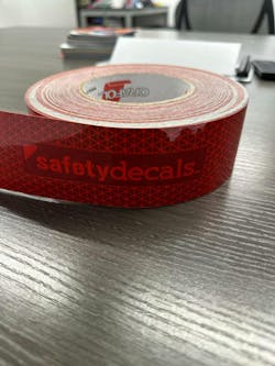 Safety Decals embarked on a partnership with Orafol Americas to create custom Department of Transportation (DOT) conspicuity tape.