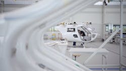 Volocopter aircraft in its final assembly phase