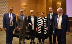 In the picture (from left to right): David Van Den Langenberg, EBAA board member /Juergen Wiese, Chairman of EBAA /Charlotte Storey, Inspirational speaker at the AGM /Hélène Niedhart, CEO of CAT Aviation and re-elected EBAA Board member on the day of the AGM /Holger Krahmer, Secretary General of EBAA /Graham Williamson, President of ACASS and EBAA board member. In the picture (from left to right): David Van Den Langenberg, EBAA board member /Juergen Wiese, Chairman of EBAA /Charlotte Storey, Inspirational speaker at the AGM /Hélène Niedhart, CEO of CAT Aviation and re-elected EBAA Board member on the day of the AGM /Holger Krahmer, Secretary General of EBAA /Graham Williamson, President of ACASS and EBAA board member.