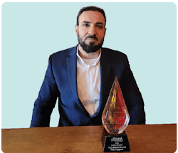 Abdul Charafeddin, executive vice president – Americas, at UAS, accepted the Service Leader of the Year award on behalf of the company. Abdul Charafeddin, executive vice president – Americas, at UAS, accepted the Service Leader of the Year award on behalf of the company.